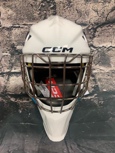 CCM Axis F5 Goalie Mask SR White