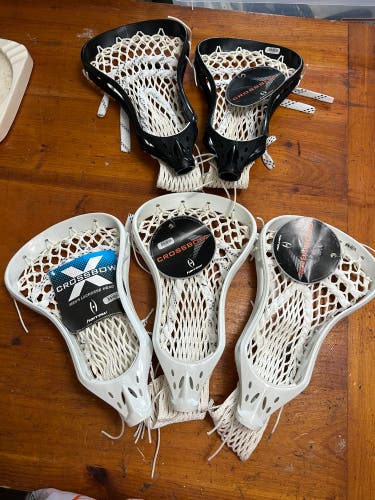 Brand new lacrosse heads strung . Mens . Lot of 5