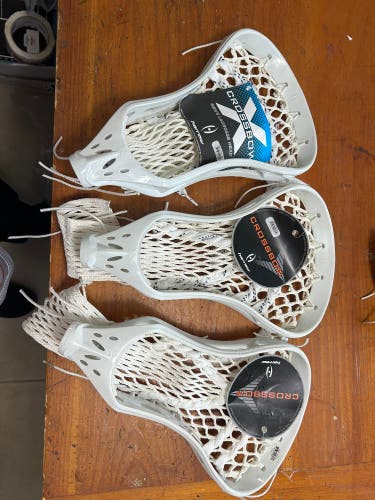 Lacrosse heads men’s strung new white! Lot Of 3