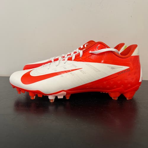 Size 12.5 Nike Vapor Talon Elite Low Football Cleats Orange/White 500068-180