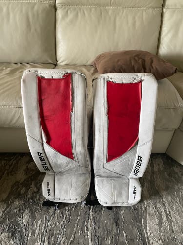 Used  Bauer Supreme M5 Pro 29+1 Goalie Leg Pads