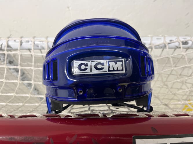 Transparent Blue CCM HT2 Hockey Helmet