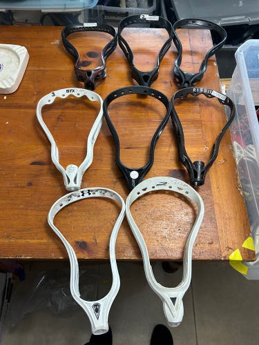 Lot of 8 unstrung lacrosse heads mens boys lax