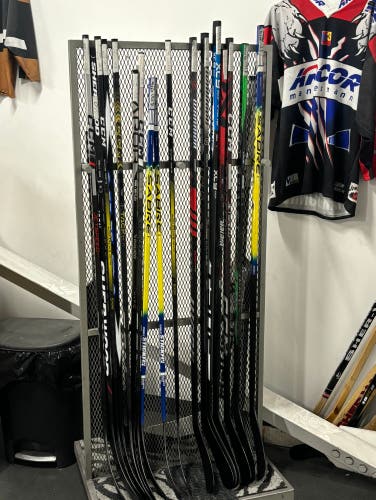 Repaired hockey sticks