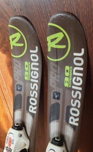 80cm Kids Skis ROSSIGNOL EXP. E PRO with ROSSIGNOL BABY COMP 2.5 Bindings *USED* CLEAN