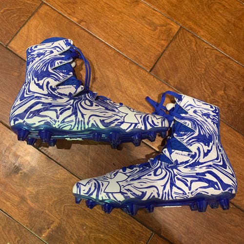 NEW Under Armour 9.5 Highlight Cleats Blue/White *READ FULL DESCRIPTION*