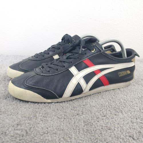 ASICS Onitsuka Tiger Mexico 66 Mens 8 Shoes 1183B511 Black White Red Leather