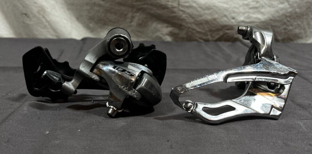 Shimano 105 RD-5700 & FD-5700 Front 2x10 Speed Road Bike Derailleurs GREAT