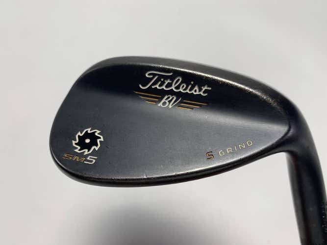 Titleist Vokey SM5 Raw Black Lob Wedge 60* 7 Bounce S-Grind Wedge Steel Mens RH