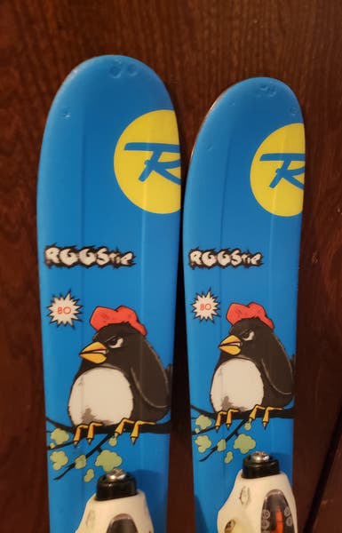 Rossignol スキーセット 80センチ 人気のペンギン KIDS 80cm SKIS ROSSIGNOL ROOSTIE w/ROSSIGNOL 2.5 BINDINGS