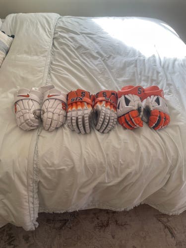 Cuse very used lacrosse glove bundle