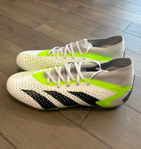 Size 12 Men’s Adidas Predator Accuracy.2 FG Soccer Cleats Shoes White Green