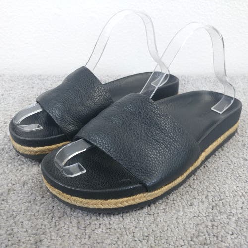 Vince Aurelia Slides Womens 8.5 Sandals Espadrille Shoes Comfort Slip On Black