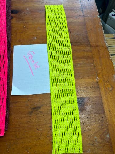 Neon yellow lacrosse mesh goalie. !!