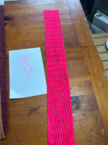 Hot pink lacrosse mesh goalie