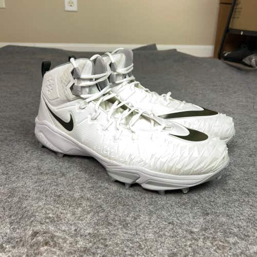 Oregon Ducks Mens Football Cleats 18 Nike White Gray Force Savage Pro Shark 2018