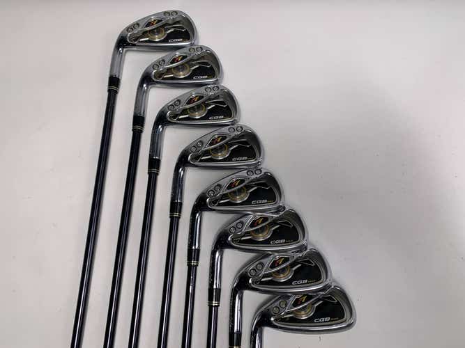 TaylorMade R7 CGB Max 2008 Iron Set 3-PW REAX SuperFast Black Regular Steel LH