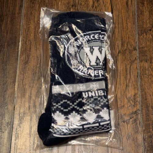 Worcester Railers 2019-2020 ECHL Blue Winter Holiday Team Adult Large Socks