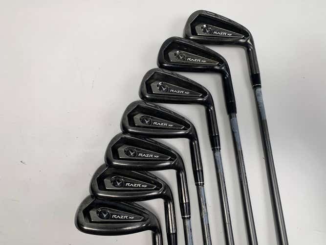 Callaway Razr XF Iron Set 5-PW+SW Regular Graphite Mens RH Undersize Grips -1/2"