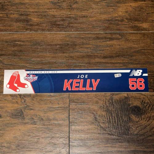 Joe Kelly Boston Red Sox 2017 Opening Day Issued game used Locker Name Tag Plate