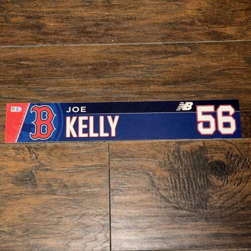 Joe Kelly Boston Red Sox 2018 Team Issued game used Locker Name Tag Plate