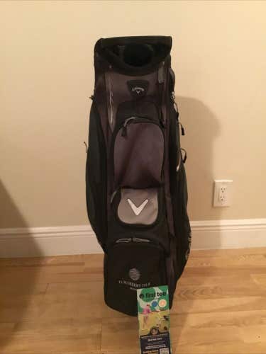 Callaway Chev ORG Cart Golf Bag with 14-way Dividers & Rain Cover