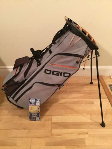 OGIO Stand Golf Bag with 8-way Dividers & Rain Cover (Broken Ergonomic Handle)