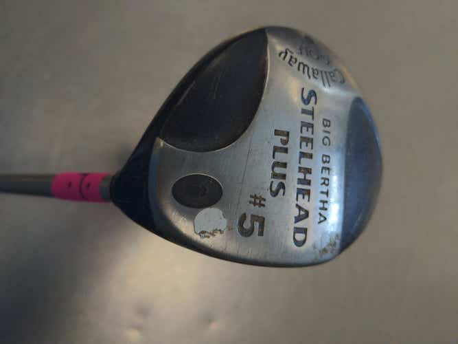 Used Callaway Big Bertha Steelhead + 5 Wood Graphite Ladies Golf Fairway Woods