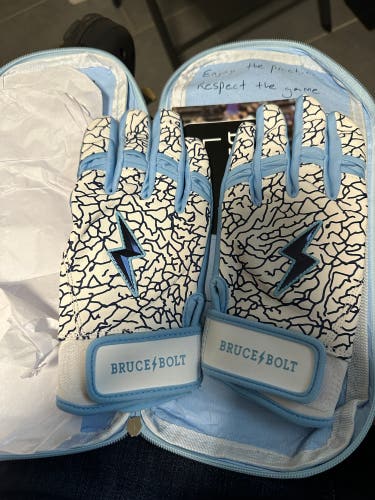 Bruce Bolt Elephant Print Batting Gloves - Youth Large