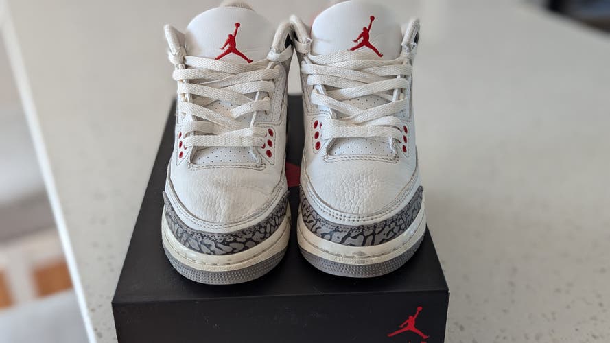 Size 4 (GS) - Jordan 3 Retro Mid White Cement Reimagined