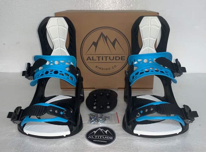 WOMEN'S ALTITUDE RIDER SNOWBOARD BINDINGS 4X4 BURTON 3D & EST BLACK/BLUE L/XL