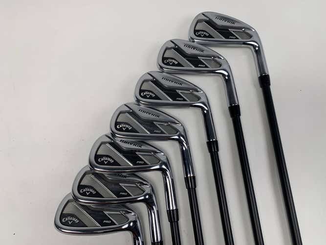 Callaway Mavrik Pro Iron Set 4-PW KBS Tour Graphite Iron TGI 90 Stiff RH