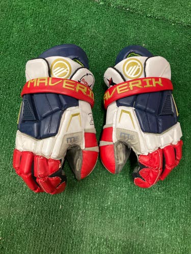 Used Goalie Maverik M5 Lacrosse Gloves 13"