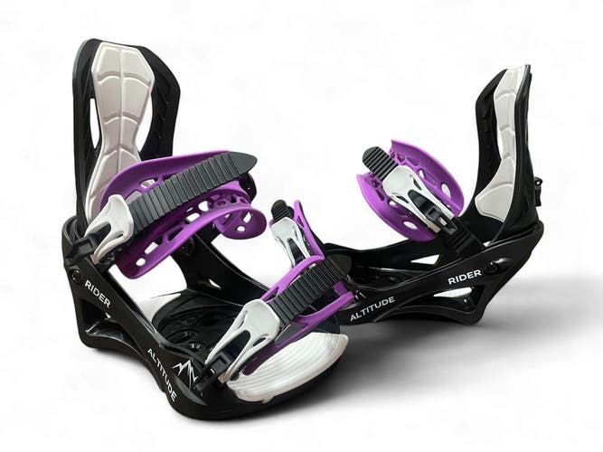 WOMEN'S ALTITUDE RIDER SNOWBOARD BINDINGS 4X4 BURTON 3D & EST BLACK/PURPLE L/XL