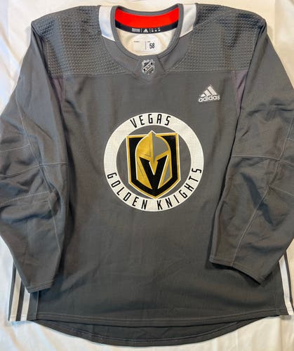 NEW Vegas Golden Knights MiC 56 Grey Adidas Practice Jersey