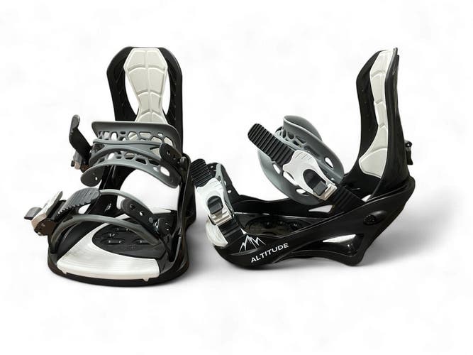 MEN'S ALTITUDE RIDER SNOWBOARD BINDINGS 4X4 BURTON 3D & EST BLACK/LIME GREY S/M