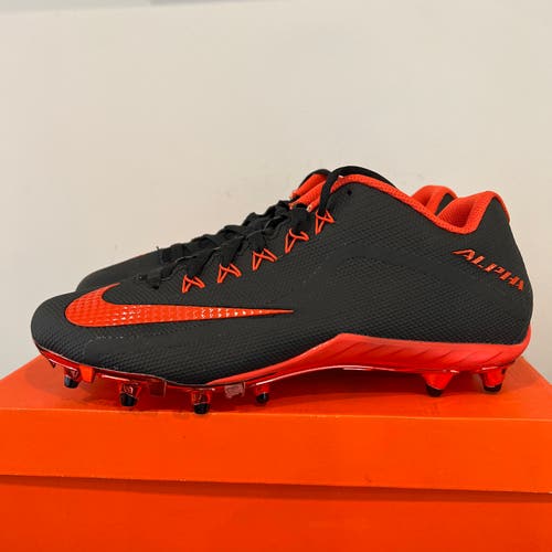 Size 12.5 Nike Alpha Pro 2 TD Low Oregon State Football Cleats Black/Orange - SAMPLE