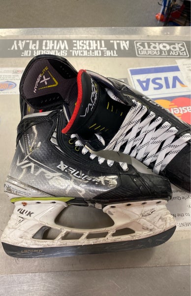 Bauer Vapor Hyperlite size 7.5 fit 2 Used Senior Hockey Skates LS Pulse Ti titanium