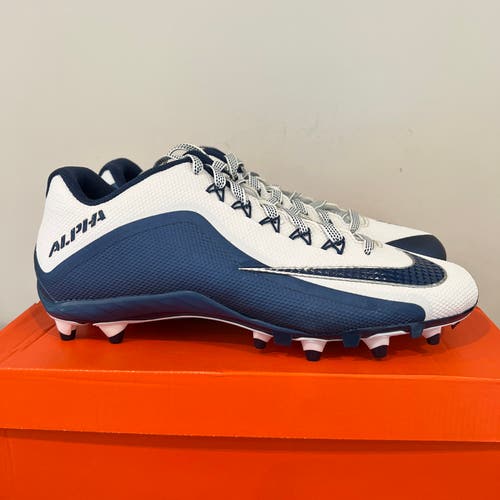 Men’s Size 12 Nike Alpha Pro 2 TD Low Blue/White Football Cleats 719930-144 NEW