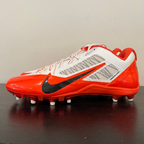 Size 15 Nike Alpha Pro TD Low Oregon State Football Cleats White/Orange - SAMPLE