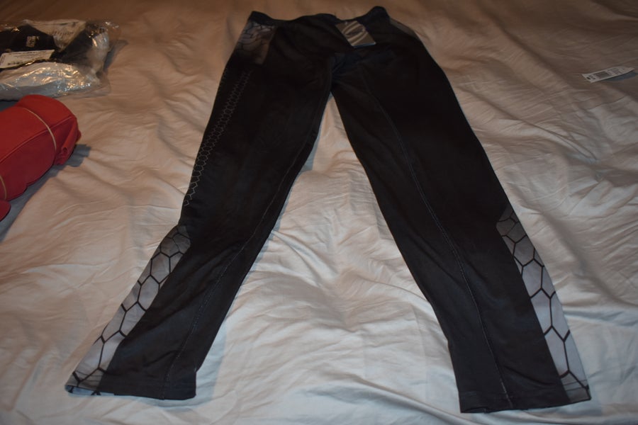 NEW - Asics Hydrology Shori Compression Base Layer Pants, Black/Gray, Large
