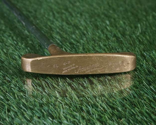 VINTAGE ACUSHNET BULLS EYE FL 4-P 34” FLANGE BLADE PUTTER GOLF PRIDE GRIP