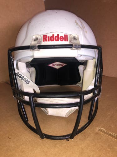 USED RIDDELL SPEED ADULT HELMET - MEDIUM - METALLIC WHITE