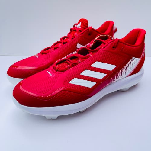 Adidas Men’s Icon 7 TPU Baseball Cleats Red/White S23880 Size 11.5