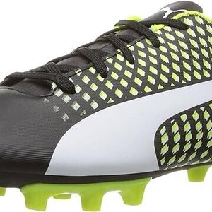 Puma 104049 08 Adreno III FG Jr Youth Soccer Cleats Black White Yellow US 1.5C