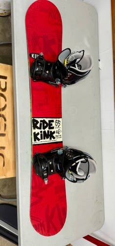 Great condition Ride Kink unisex snowboard with boots and bindings!