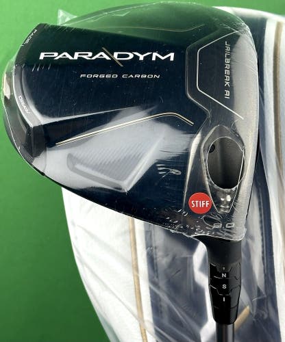 Callaway Paradym Driver 9* HZRDUS Silver Stiff Flex w/ Headcover NEW #89783