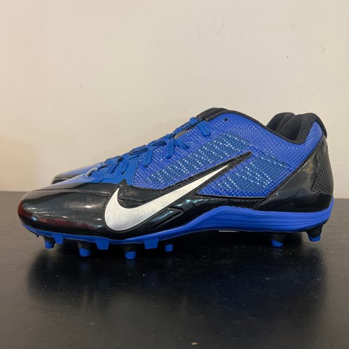 Size 12.5 Nike Alpha Pro TD Low Football Cleats Blue/Black 579545-040 NEW