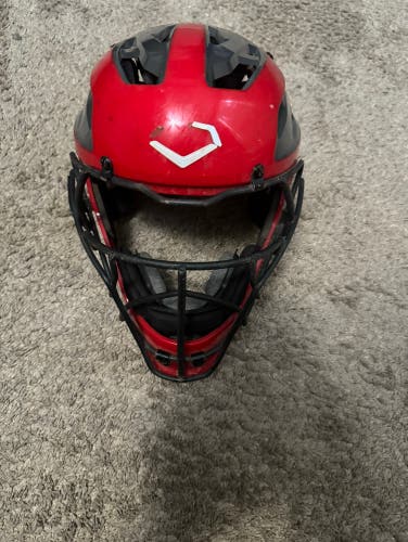 Red EvoShield Catcher's Mask