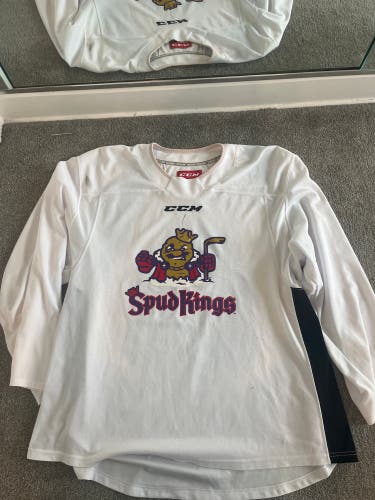 Official Team Used Idaho Falls Spud Kings White Practice Jersey